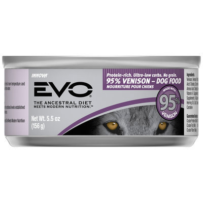 EVO 95% Venison Dog Food 5.5 oz. Can