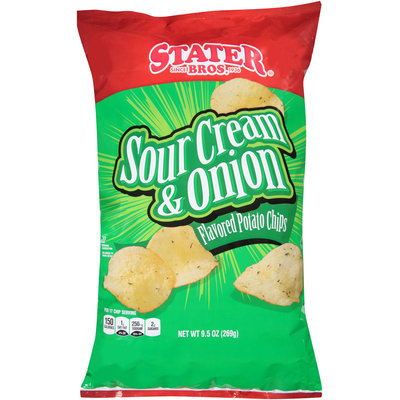 Stater Bros. Sour Cream & Onion Flavored Potato Chips, 9.5 oz Bag