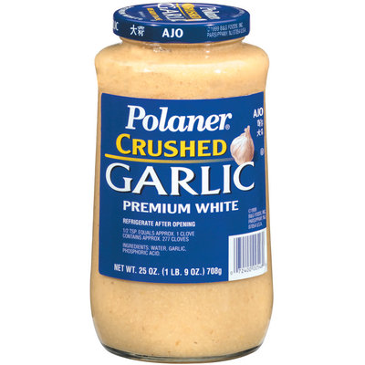 Polaner Crushed Premium White Garlic 25 Oz Jar