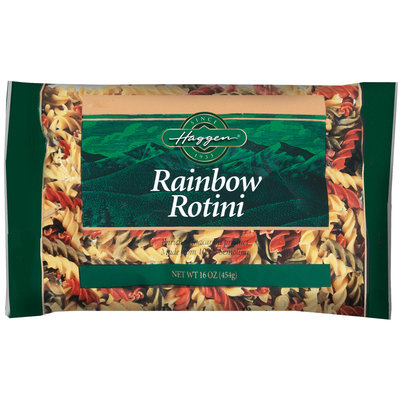 Haggen Rainbow Rotini Pasta 16 Oz Bag