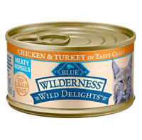 THE BLUE BUFFALO CO. BLUE™ Wilderness® Wild Delights™ Chicken & Turkey Recipe For Adult Cats