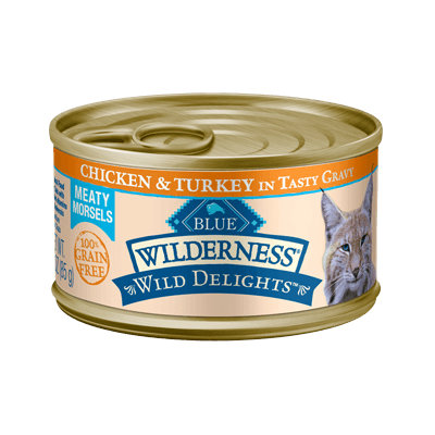 THE BLUE BUFFALO CO. BLUE™ Wilderness® Wild Delights™ Chicken & Turkey Recipe For Adult Cats