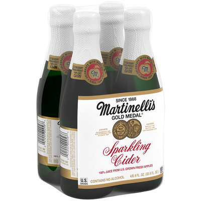 Martinelli's Gold Medal® Sparkling Cider 4-8.4 oz. Glass Bottles