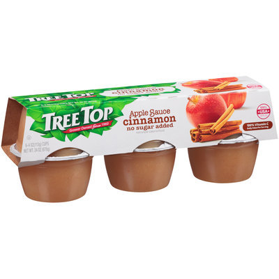 Tree Top® No Sugar Added Cinnamon Apple Sauce 6-4 oz. Cups