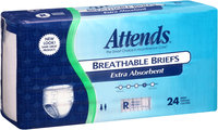 BRBX25 Attends® Extra Absorbent Briefs, Regular, 24 count Pack