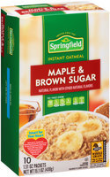 Springfield® Maple & Brown Sugar Instant Oatmeal 10-1.51 oz. Packets