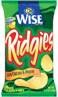 Wise Ridged Sour Cream & Onion Potato Chips 8.75 Oz Bag