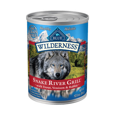 THE BLUE BUFFALO CO. BLUE™ Wilderness® Snake River Grill™ with Trout, Venison & Rabbit Grain-Free Wet Dog Food