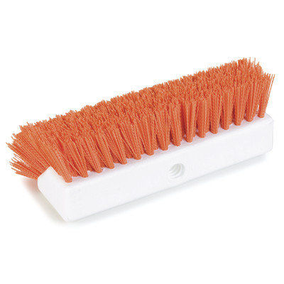 Carlisle Scrubbing Brushes Hi-Lo 10 in. Orange Polypropylene Scrub Brush (Case of 12) 4042324