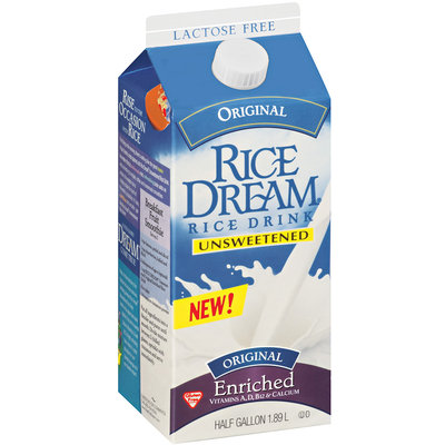 Rice Dream® Unsweetened Enriched Original Rice Drink 0.5 gal. Carton