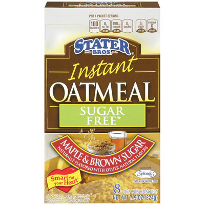 Starter Bros® Instant Oatmeal Sugar Free Maple & Brwon Sugar 8 ct 0.98 Packets