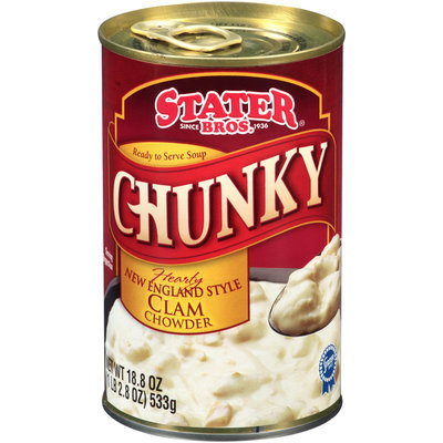 Stater® Bros. Chunky Hearty New England Style Clam Chowder 18.8 oz. Can