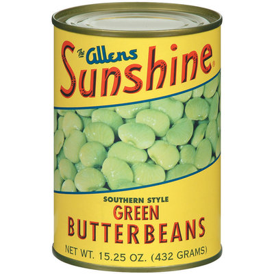 The Allens Sunshine Southern Style Green Butter Beans 15.25 Oz Can