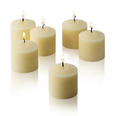 Light In The Dark Candles 10 Hour French Vanilla Scented Votive Candles (Set of 12) ivory LITD-V1012-FRNGVNILA