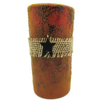 Starhollowcandleco Pillar Candle Color: Red