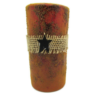 Starhollowcandleco Pillar Candle Color: Red