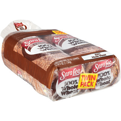 Sara Lee® Classic 100% Whole Wheat Bread Twin Pack 2-20 oz. Bags