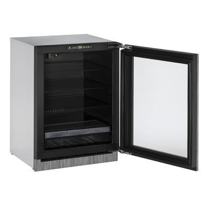 U-Line 2000 Series 24 Panel Custom Overlay Glass Door Refrigerator