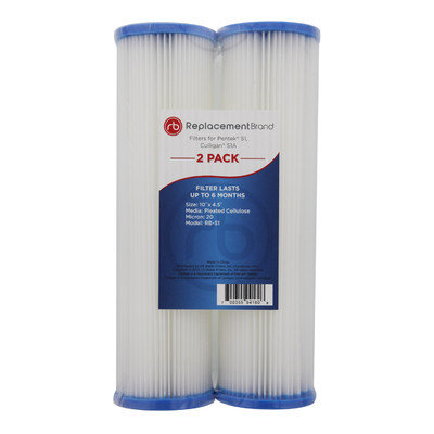 Replacementbrand Pentek S1 Culligan S1A 20 Micron 10X2.5 Pleated Cellulose Filter