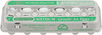 Haggen Medium Farm Fresh Grade AA Eggs 12 Ct Carton
