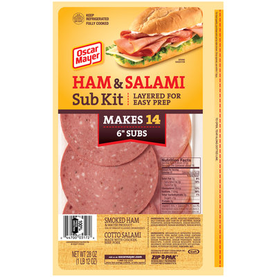 Oscar Mayer Ham & Salami Cold Cuts Sub Kit 28 oz. ZIP-PAK®