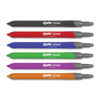 Sanford Ink Corporation Dry-Erase Markers, Retractable, Fine Point,3/Pack, Bk/Rd/Be