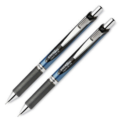 Pentel Refillable Metal Tip .7mm Retractable Gel Ink Pen, Black