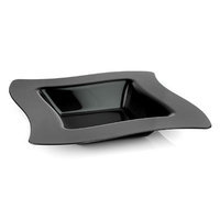 Fineline Settings, Inc Wavetrends 12 oz. Square Wavy-Edge Bowl (Pack of 120), Black