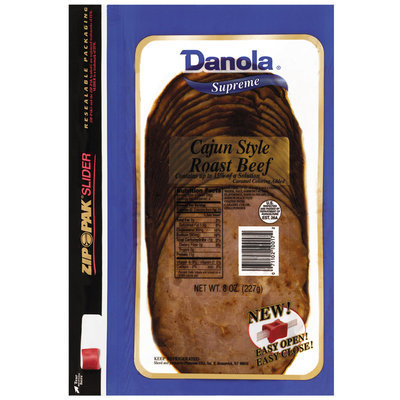 Danola Supreme Sliced Roast Beef Cajun 8 Oz Zip Pak