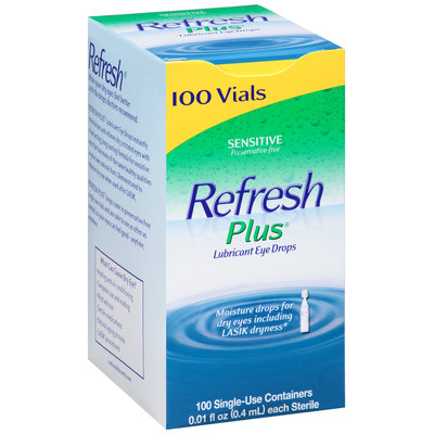 Refresh Plus® Lubricant Eye Drops Sensitive 100 ct. Box
