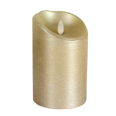 Luminara Metallic Spun Unscented Flameless Candle Size: 7