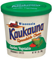 Kaukauna Garden Vegetable Spreadable Cheese 7 Oz Tub