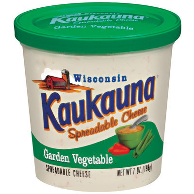 Kaukauna Garden Vegetable Spreadable Cheese 7 Oz Tub