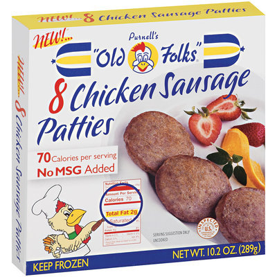 Purnell's Old Folks® Chicken Sausage Patties 8 ct Box