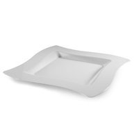 Fineline Settings, Inc Wavetrends Square Dinner Plate (Pack of 120), 10 W x 10 D, Bone