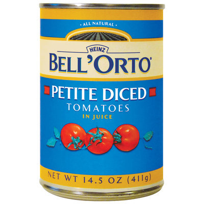 BELL'ORTO Petite Diced In Juice Tomatoes 14.5 OZ CAN