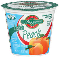 Haggen Light Peach W/Other Natural Flavors Nonfat Yogurt 6 Oz Cup