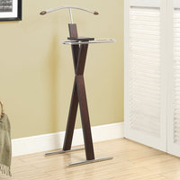Monarch Specialties Inc Monarch Specialties Cappuccino, Chrome Metal Bedroom Valet - i2024