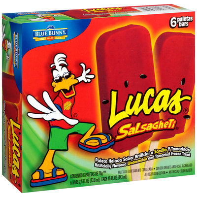 Lucas® Salsagheti® Ice Pops 6-2.5 fl. oz. Pack