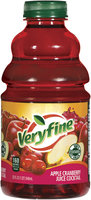 Veryfine Apple Cranberry Juice Cocktail 32 Oz Plastic Bottle