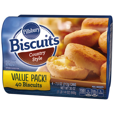 Pillsbury Country Style Biscuits 4-7.5 oz. Cans