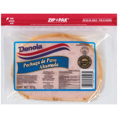 DANOLA Ahumada Pechuga De Pavo 227 G ZIP PAK
