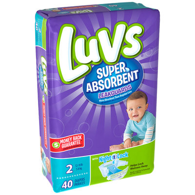 Stretch Luvs Super Absorbent Leakguards Diapers Size 2 40 Count