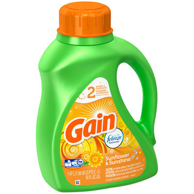 Gain Liquid Laundry Detergent, Sunflower and Sunshine 24 Loads 50 Fl Oz