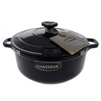 Chasseur 5-qt. Cast Iron Round Casserole Color: Blue, Size: 4