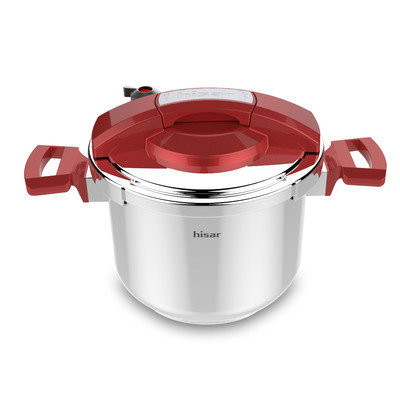 Hisr Neptun 6.3-Quart Pressure Cooker Color: Red