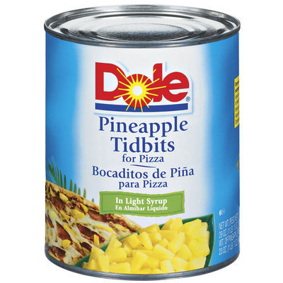 DOLE® Pineapple Tidbits for Pizza in Light Syrup