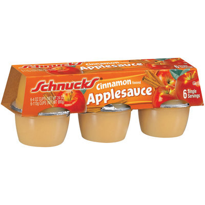 Schnucks Cinnamon Flavored 4 Oz Applesauce 6 Pk Sleeve