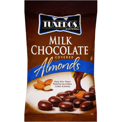 Tuxedos® Black Tie Brand Milk Chocolate Covered Almonds 6 oz. Bag
