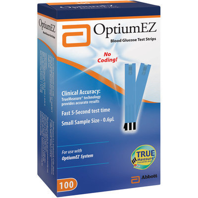 Optiumez In Vitro Diagnostic Use 100 Ct Test Strips Not For Retail Sale Box